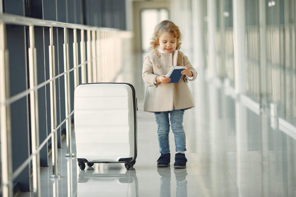 Child with luggage