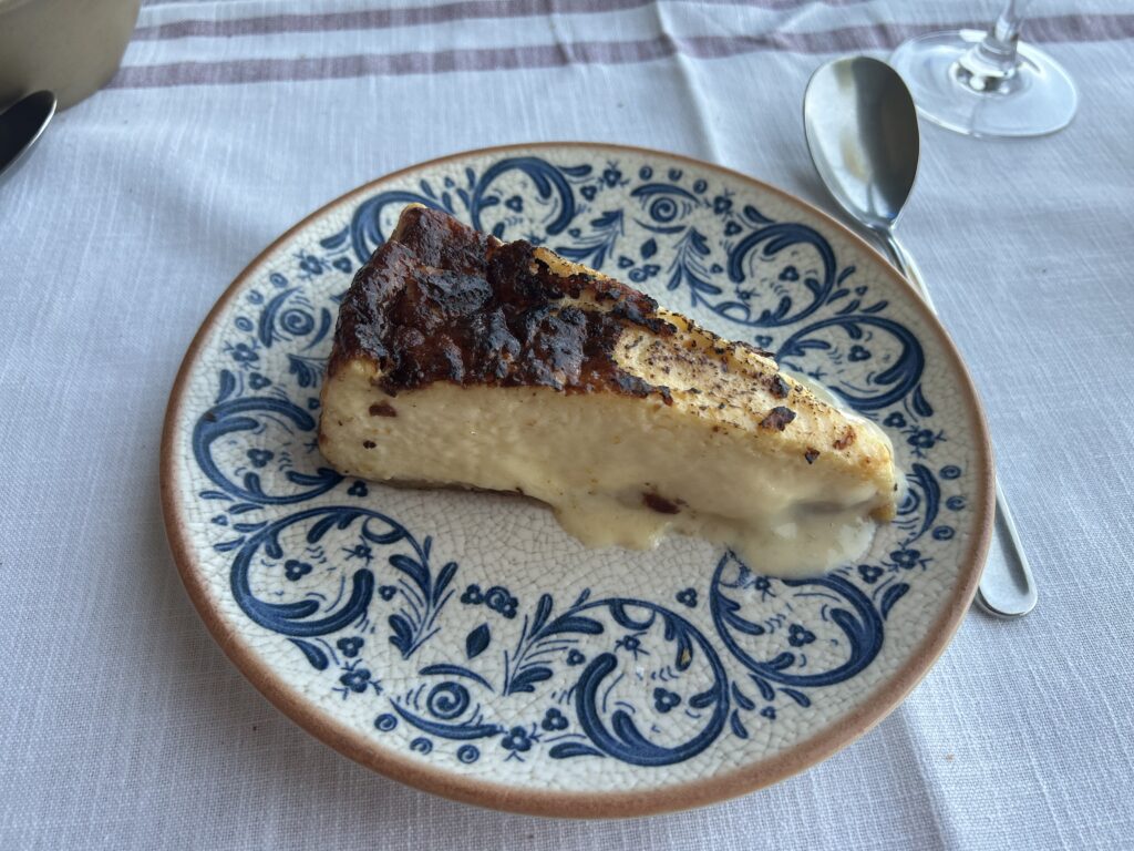 Tarta de queso with caramelized top at La Ermitaña—creamy cheesecake in Toledo, Spain
