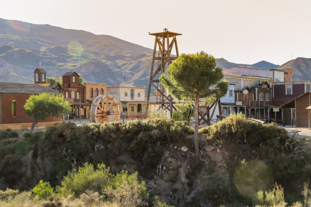 Landscape from mini Holywood western city in the Tabernas Desert